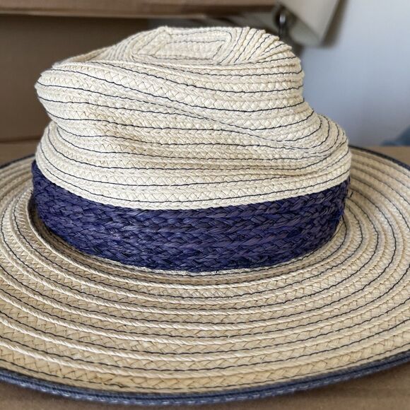 J Crew Womens Hat Size Medium Large Straw Floppy Resort Vacation Travel Festival - Picture 4 of 12